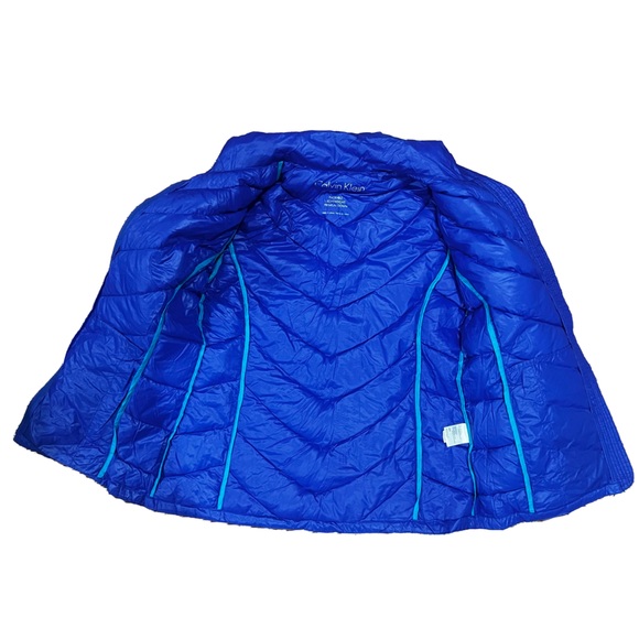 Calvin Klein Packable Puffer Jacket Vibrant Blue Size S - Picture 7 of 10